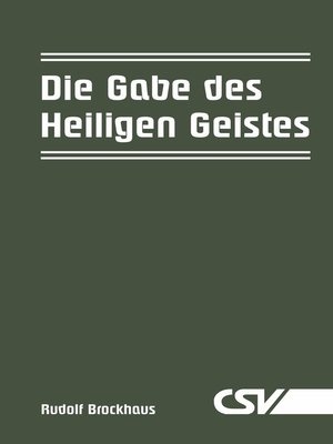 cover image of Die Gabe des Heiligen Geistes